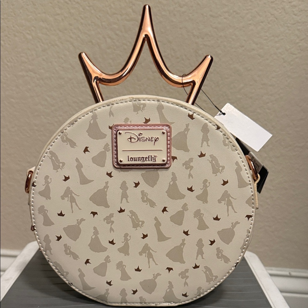 Loungefly Disney Princess Cream and Gold Crossbody
